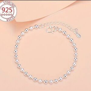 NWT Sterling silver beaded bracelet